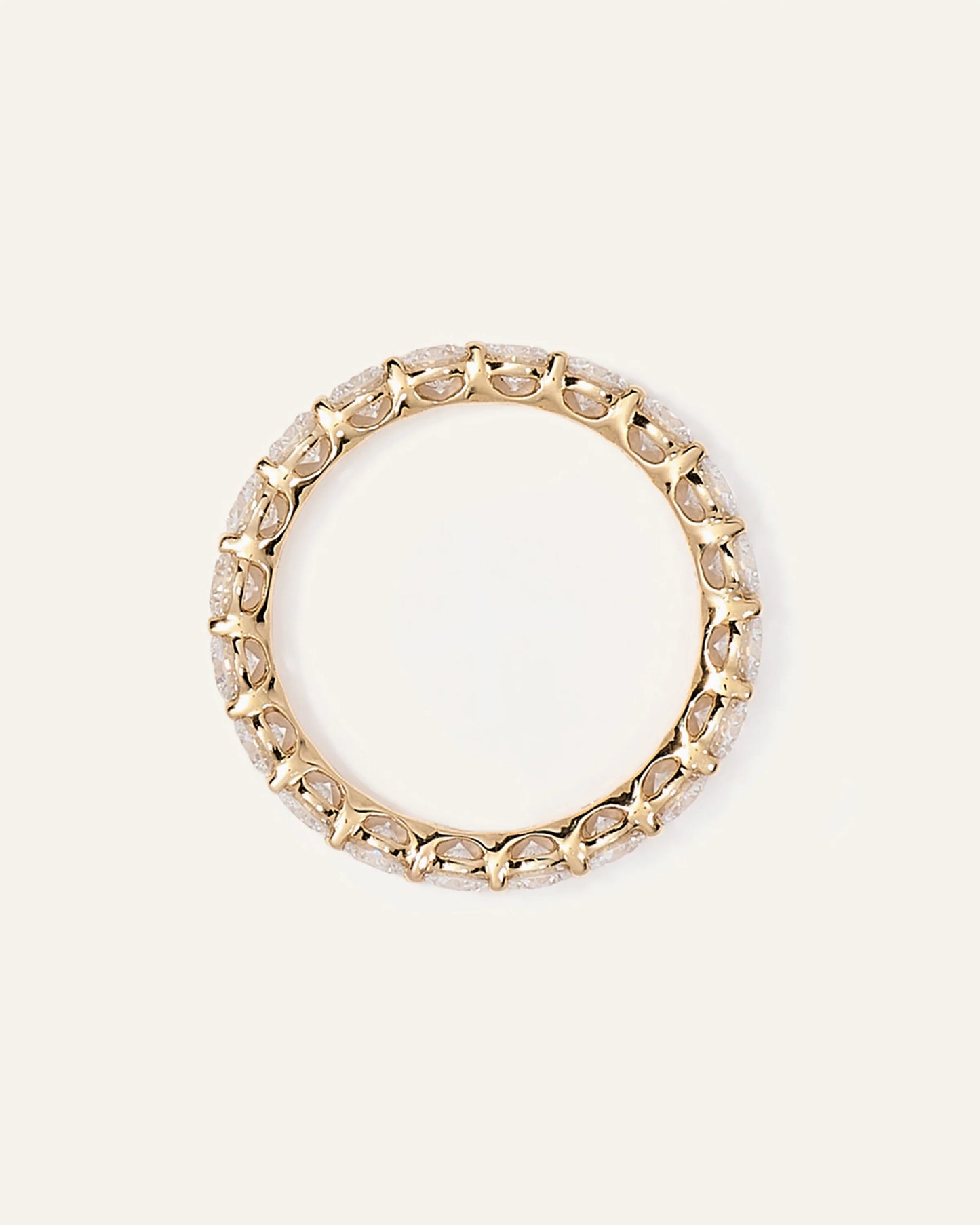 Lab Grown Diamond Round Eternity Band - 4 / Yellow Gold