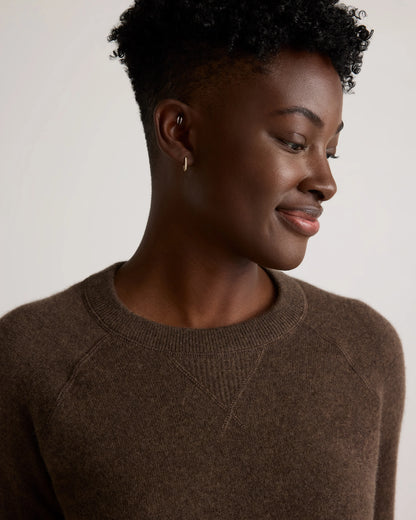 Mongolian Shrunken Cashmere Sweatshirt - XS / True Navy
