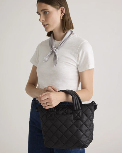 Transit Quilted Small Crossbody Tote - One Size / Taupe Brown