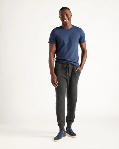 Mongolian Cashmere Jogger - S / Heather Truffle Brown