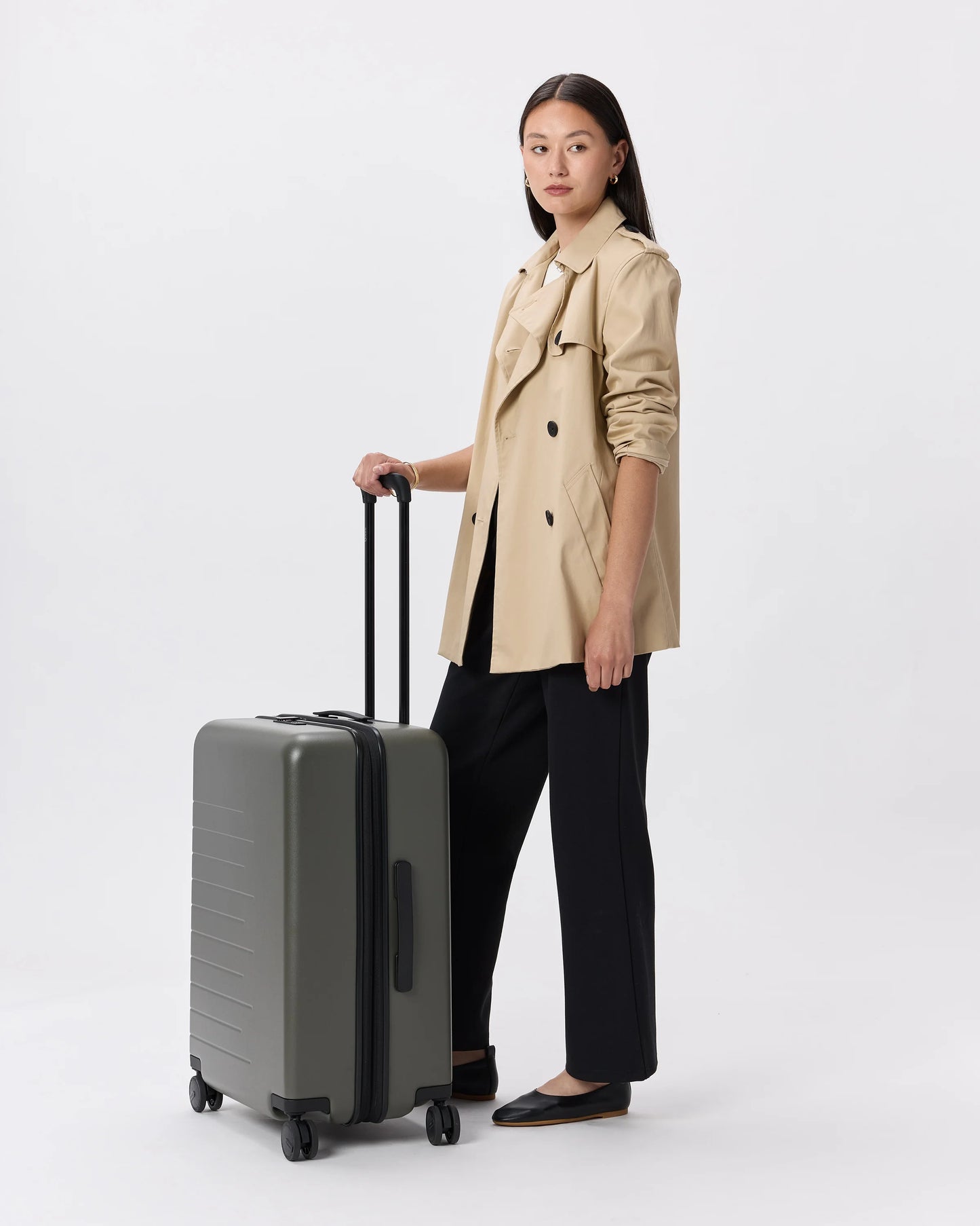 Expandable Medium Check-In Suitcase - One Size / Coastal Cobalt