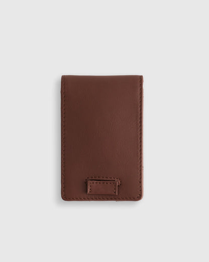 Italian Leather Money-Clip Wallet - One Size / Chocolate Brown