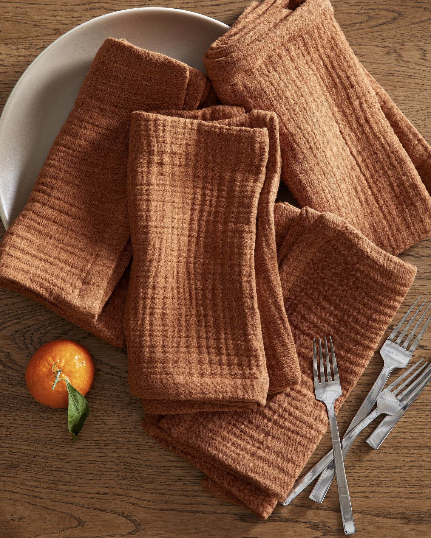 Organic Cotton Gauze Napkins - One Size / Chocolate
