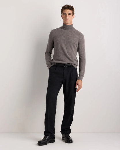 Mongolian Cashmere Turtleneck Sweater - S / Black