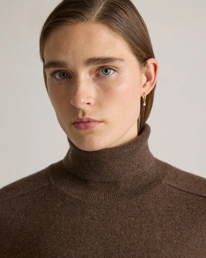 Mongolian Cashmere Turtleneck Sweater - XS / Heather Grey