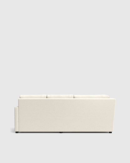 Brennan L Sectional in Performance Chenille Linen Blend - 99x99 / Snow