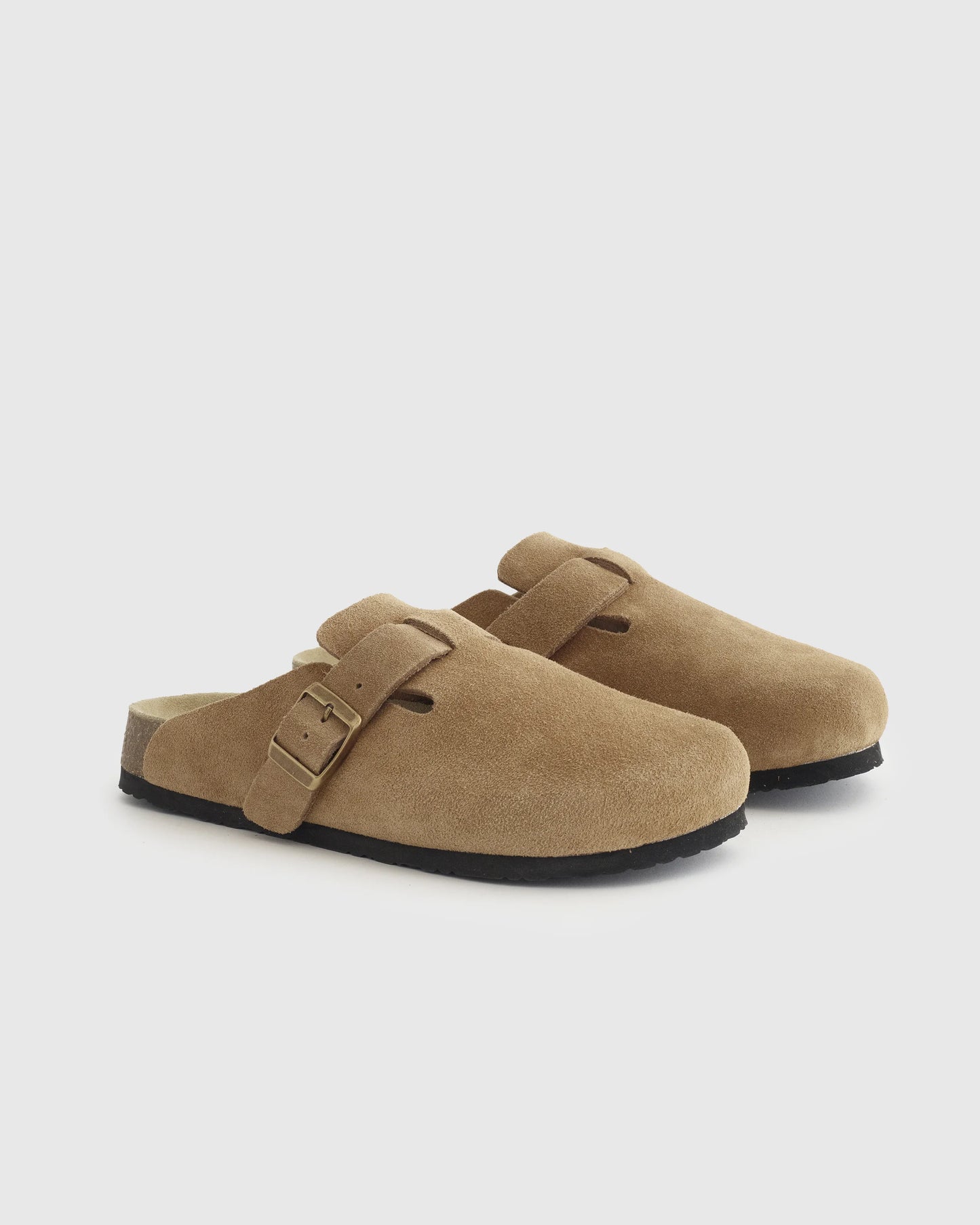 Water Repellent Suede Clog Mule - 5 / Dune