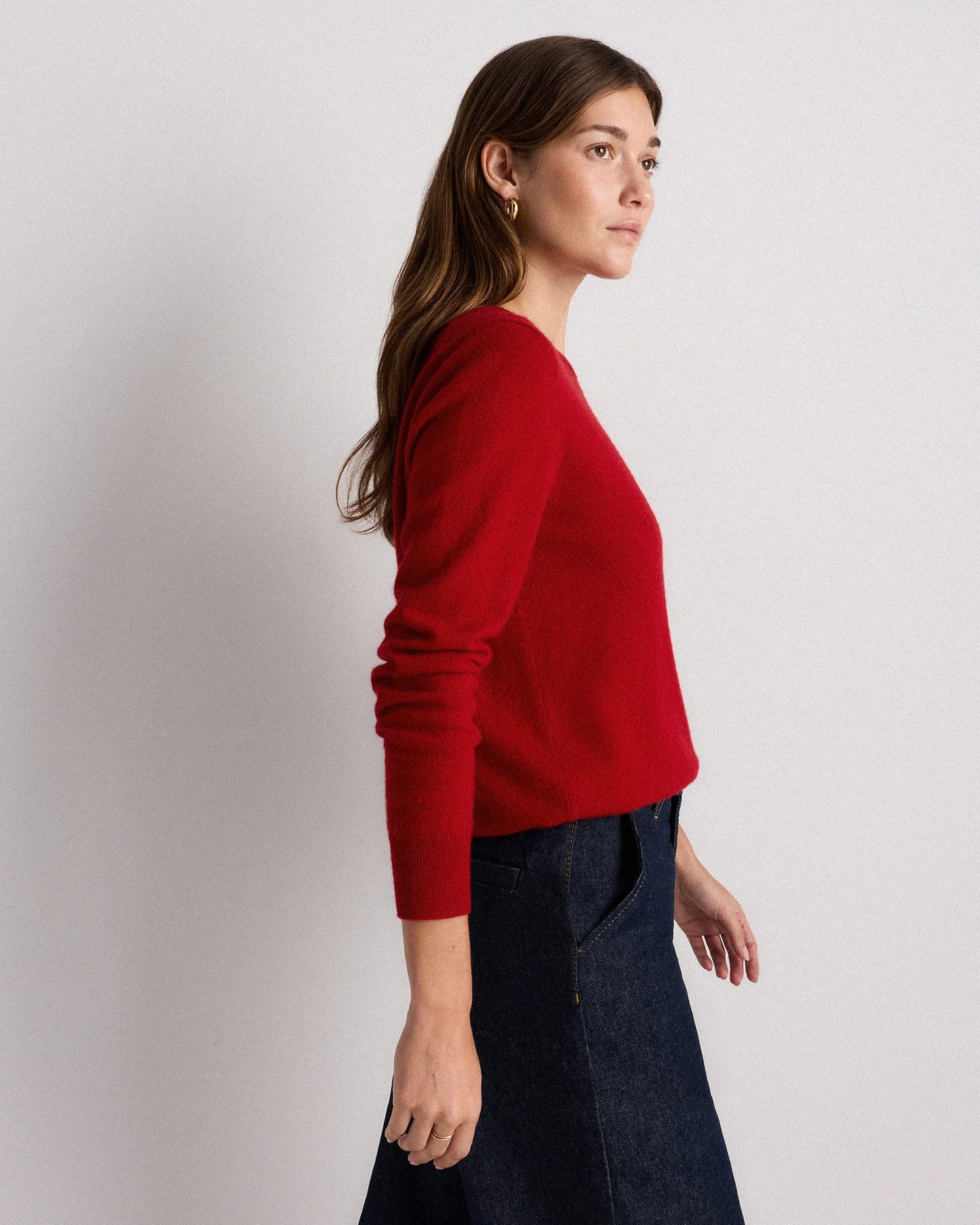 Mongolian Cashmere Crewneck Sweater - XS / Ivory