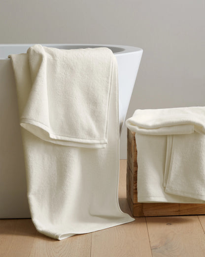 Turkish Ribbed Quick Dry Bath Towel (Set of 2) - One Size / Mineral