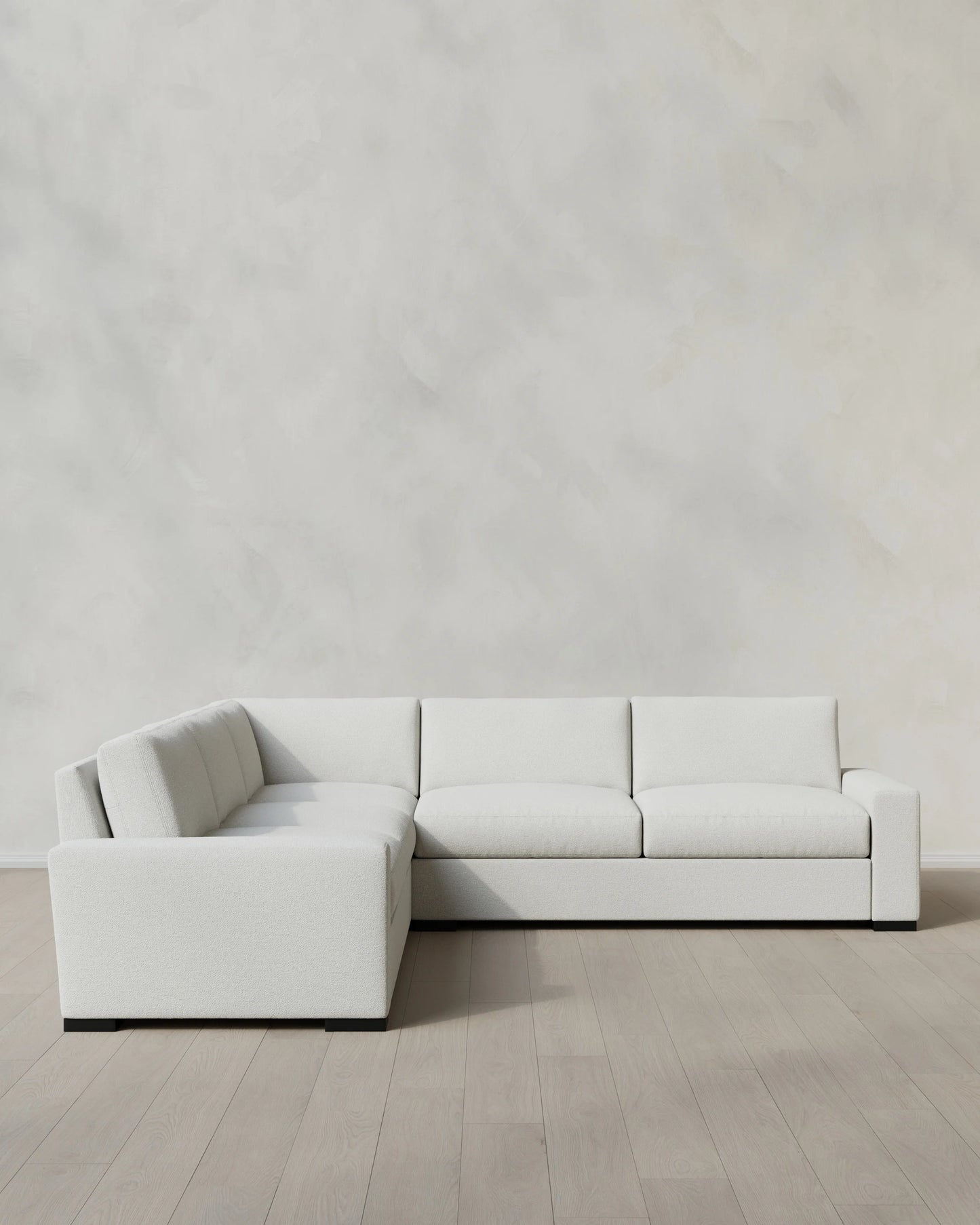 Stillman L Sectional in Performance Basketweave - 116x116 / Flax