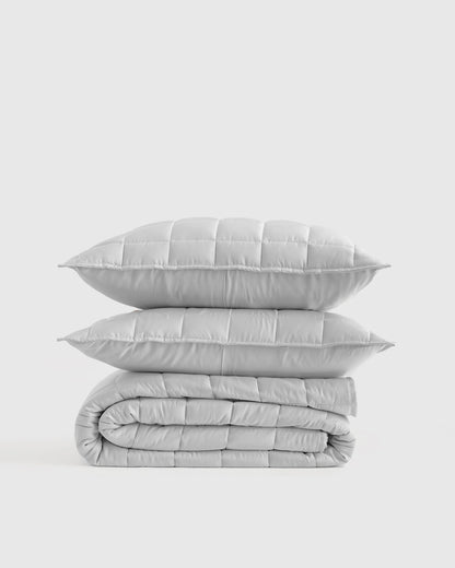 Bamboo Box Quilt Set - Twin / Sage