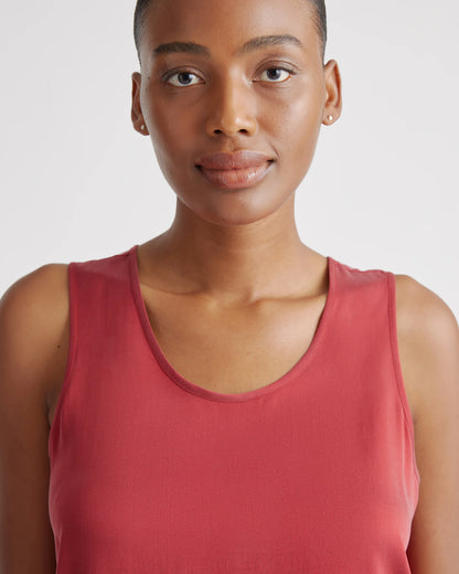 100% Washable Silk Pajama Tank - XS / Indigo