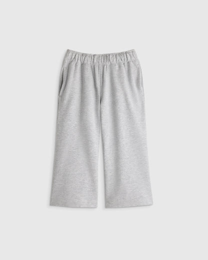 Girls Organic Cotton French Terry Wide Leg Pant - 2T / Pink Rose