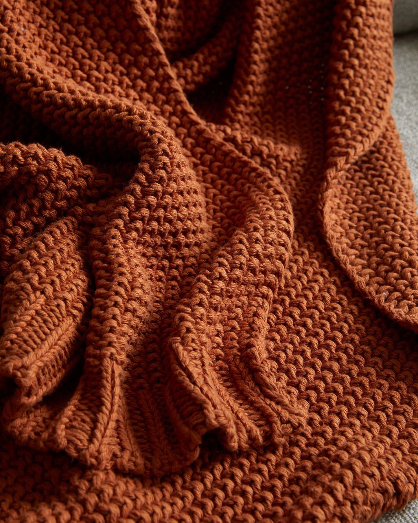 Cotton Fisherman Throw - 50x60 / Espresso