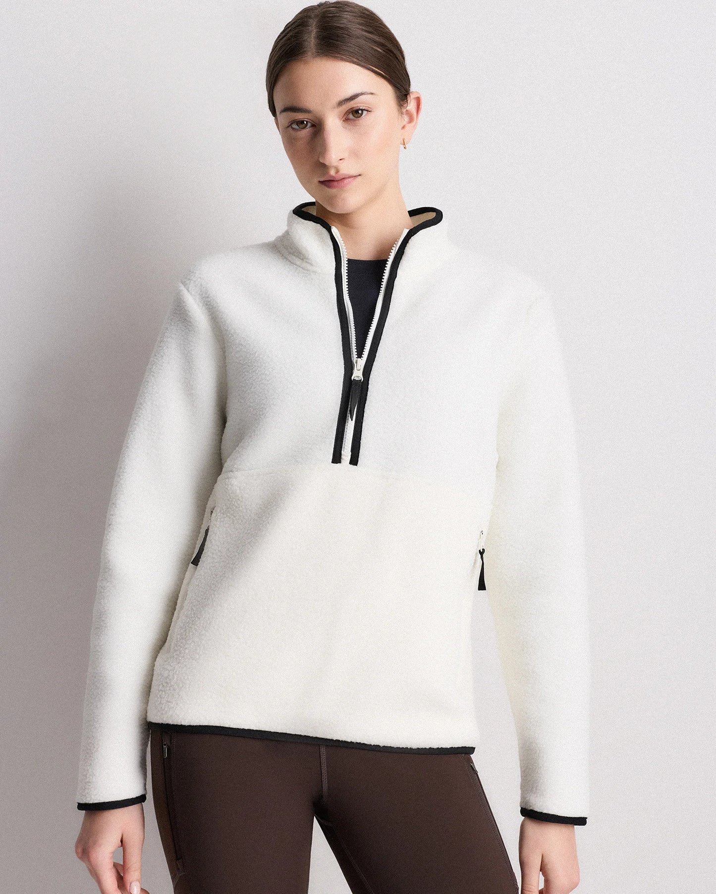 Sherpa Half-Zip Jacket - XS / Deep Navy/Spa Blue