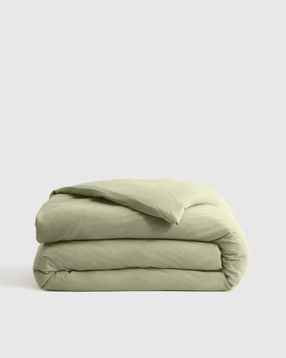 Organic Jersey Duvet Cover - Twin / Light Blue