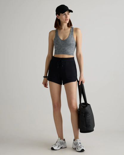 CloudComfort High-Rise Sweatshorts - XS / Pebble Beige