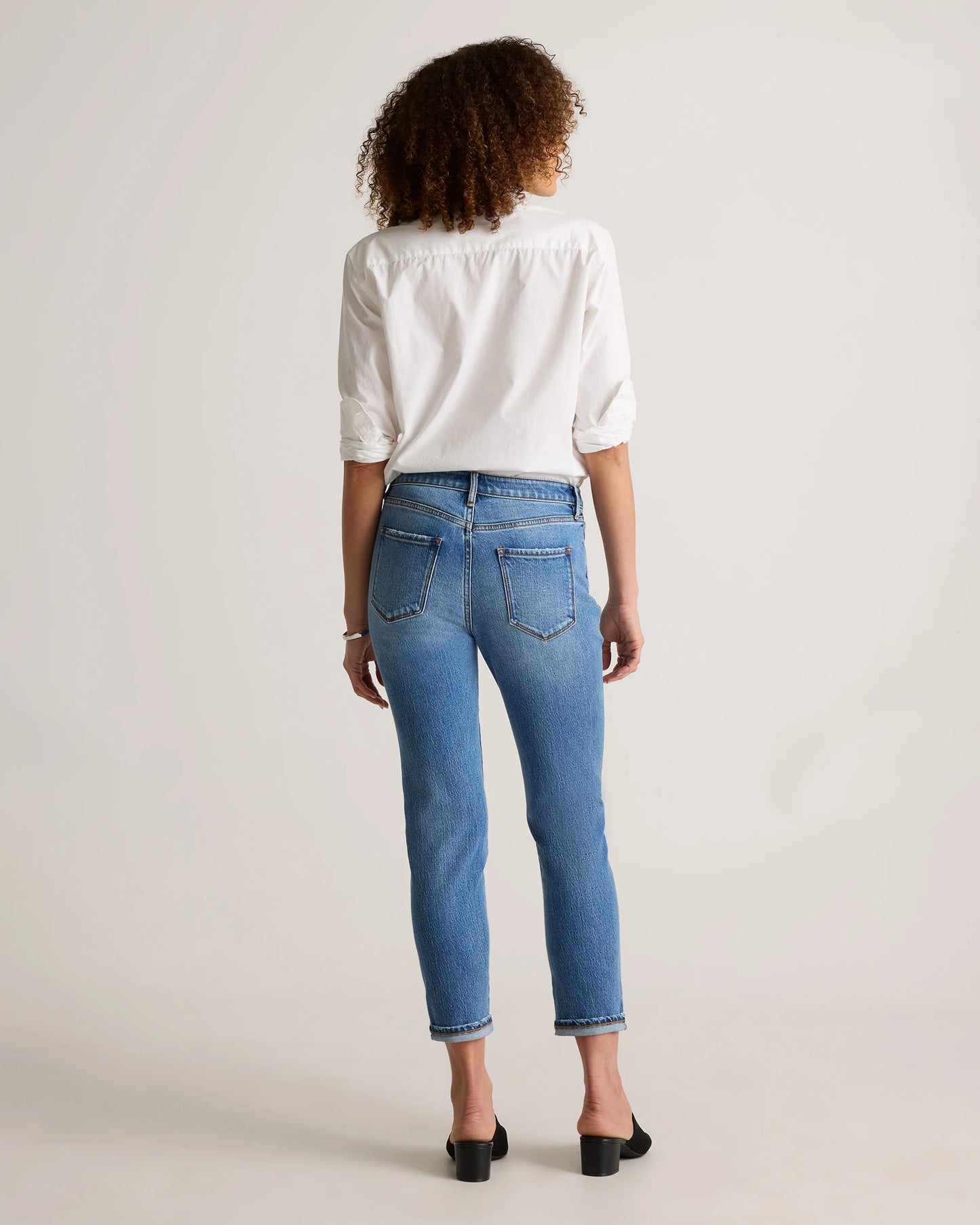 Luna Stretch Slim Boyfriend Jeans - 24 / Stormy Blue