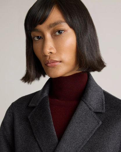 100% Mongolian Cashmere Double-Faced Wrap Coat - XS / Camel