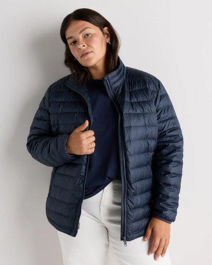 Lightweight Down Packable Puffer Jacket - 1X / Black