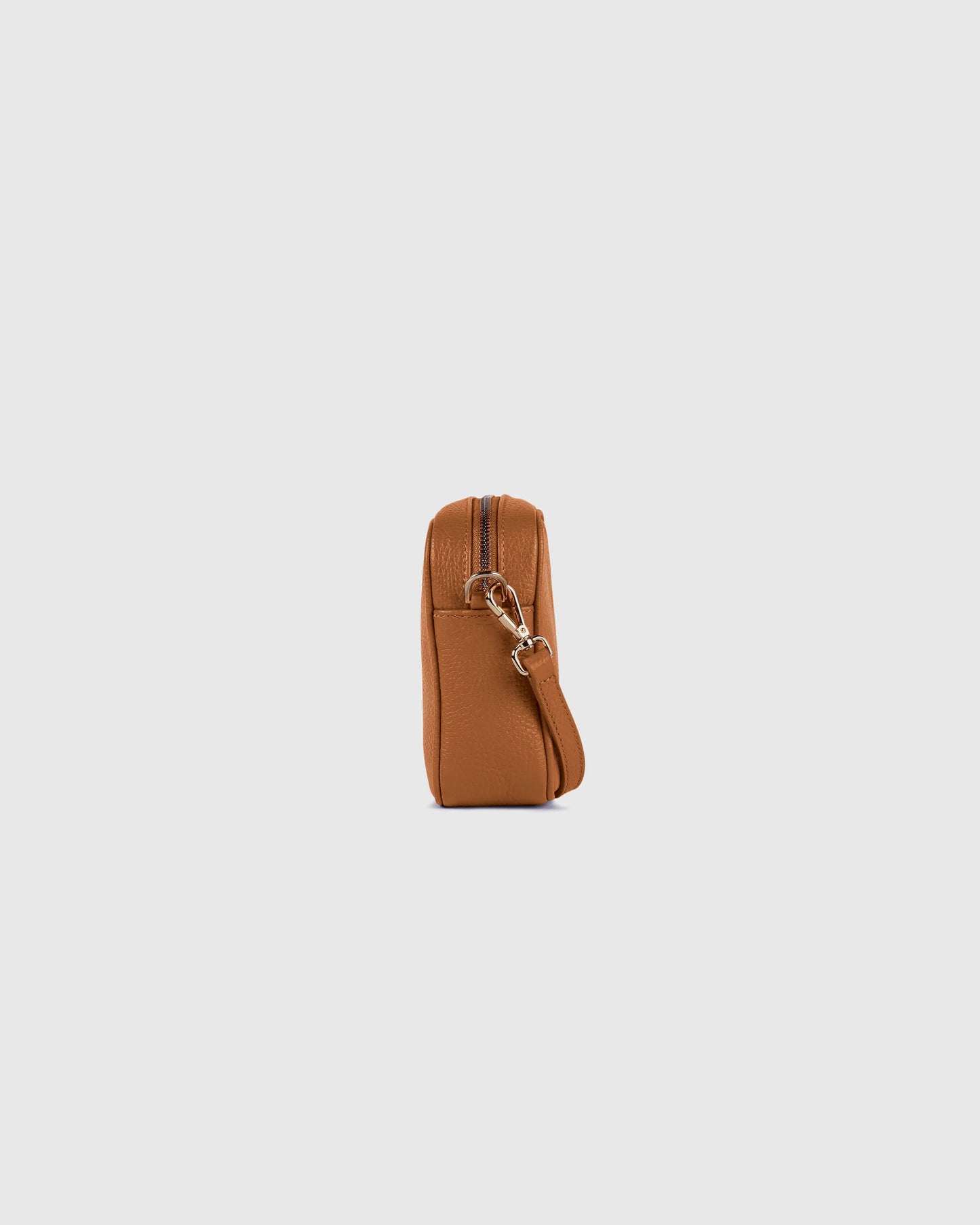 Italian Leather Crossbody Bag - One Size / Black Croco