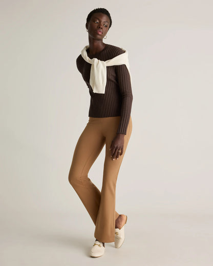 Ultra-Stretch Ponte Bootcut Pants - XS / Black