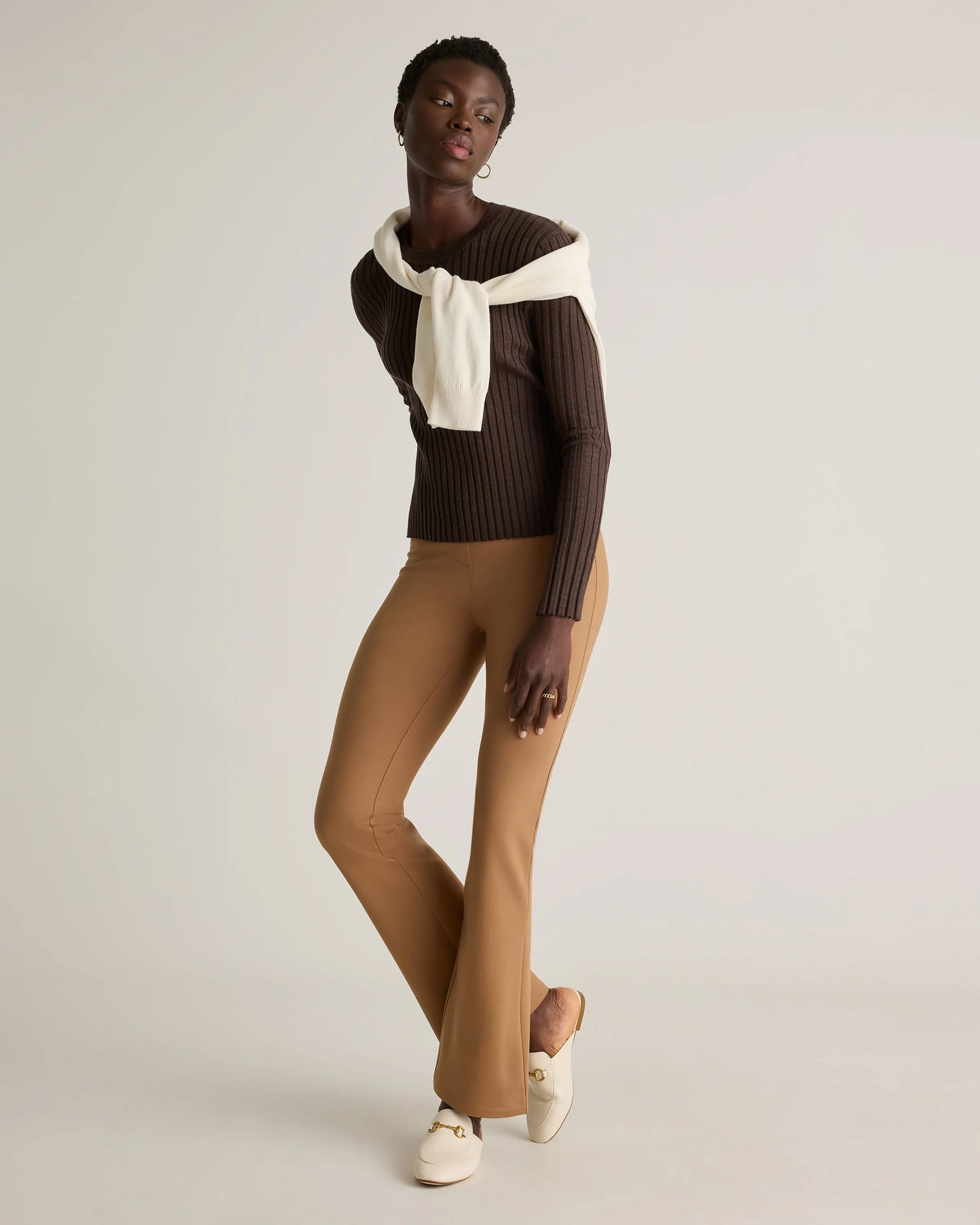 Ultra-Stretch Ponte Bootcut Pants - XS / Roasted Pecan