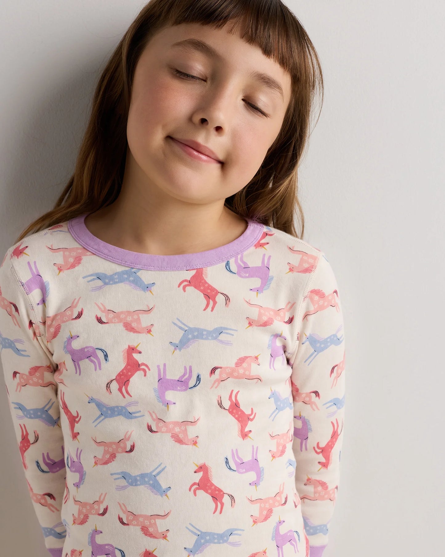 100% Organic Cotton Long Sleeve and Pant Pajama Set - 6 / Navy Stripe
