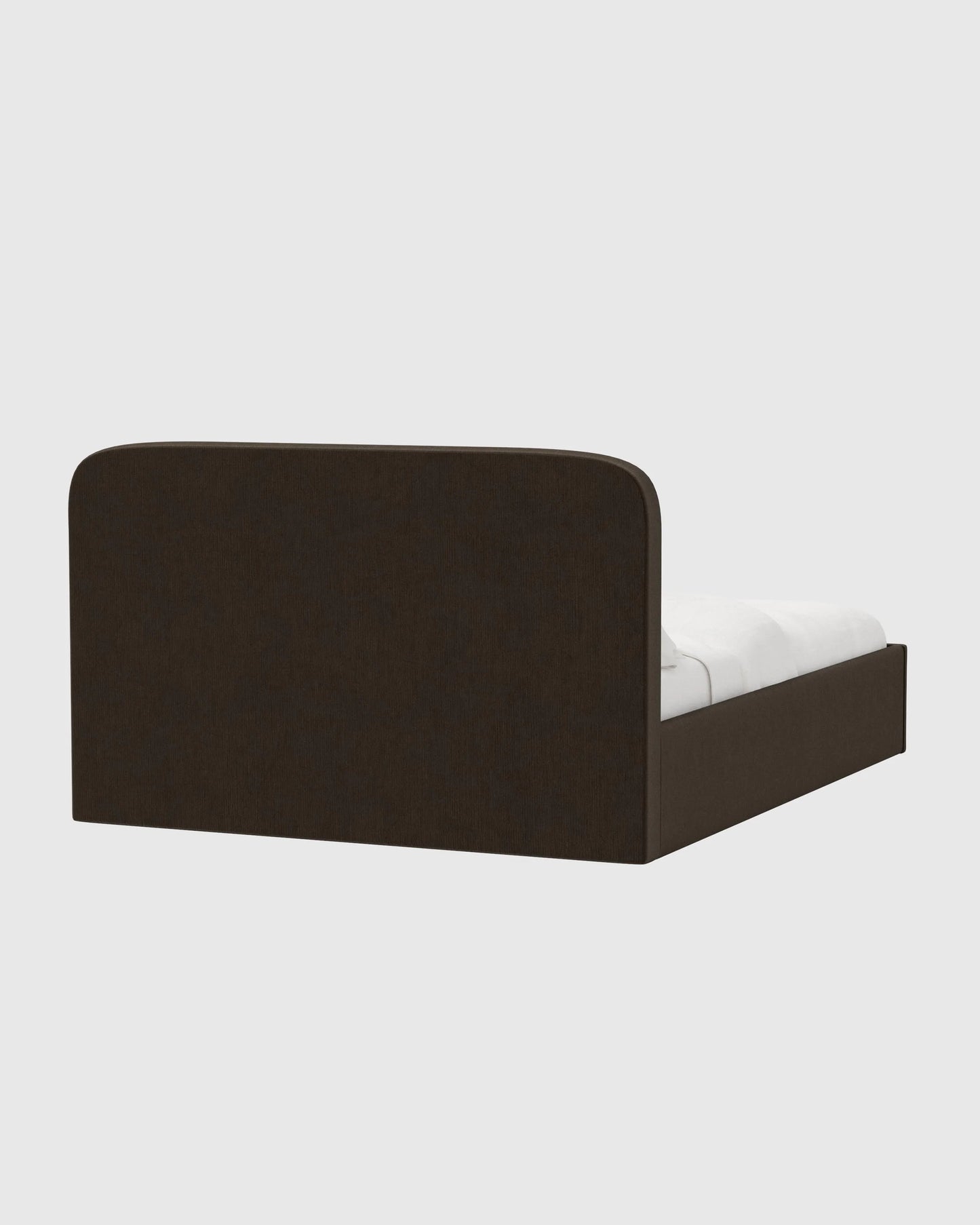 Curved Bed in Performance Velvet - Full / Walnut