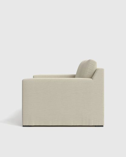 Ellery Slipcover Sofa in Performance Linen - 7ft / Sand