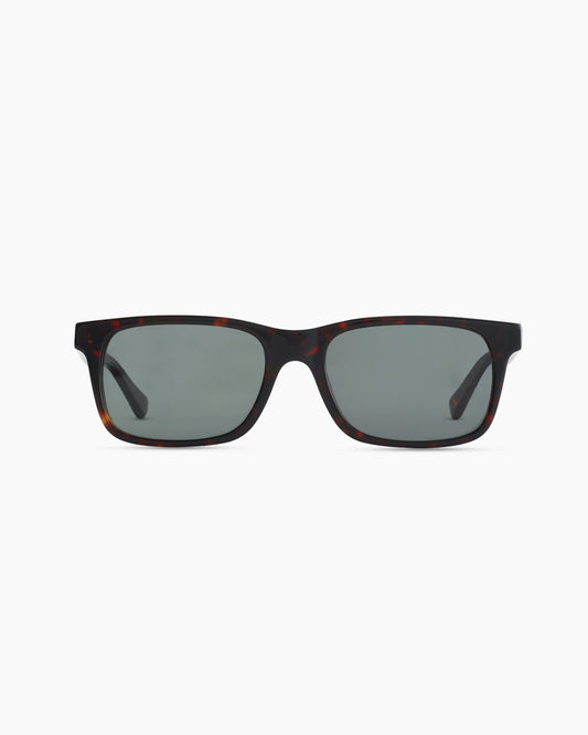 River Polarized Acetate Sunglasses - One Size / Tortoise with Green lens