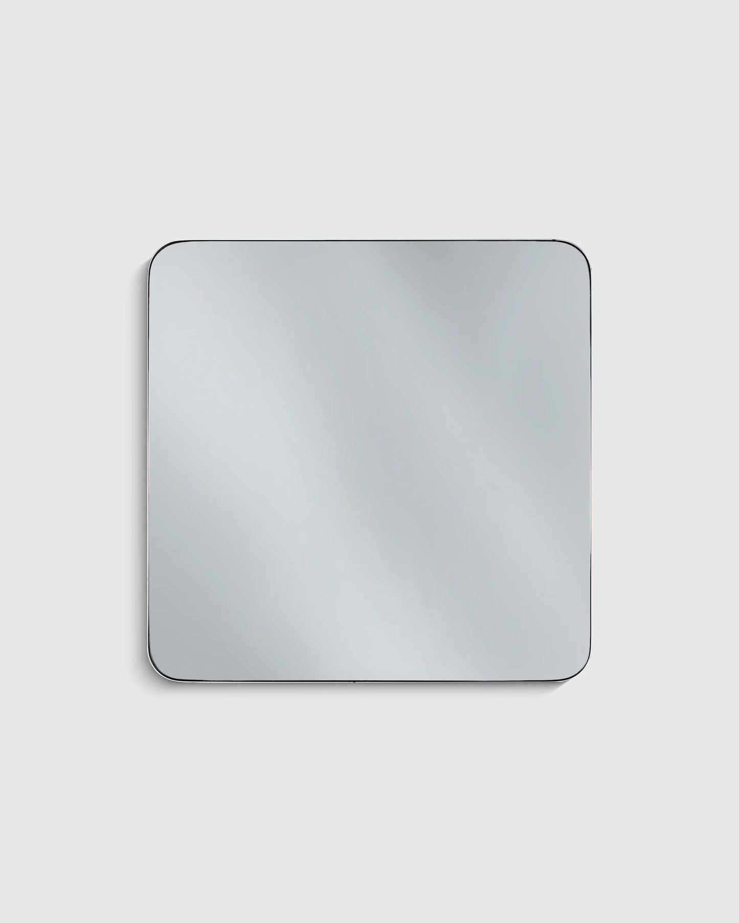 Square Metal Framed Wall Mirror - One Size / Black Metal Frame