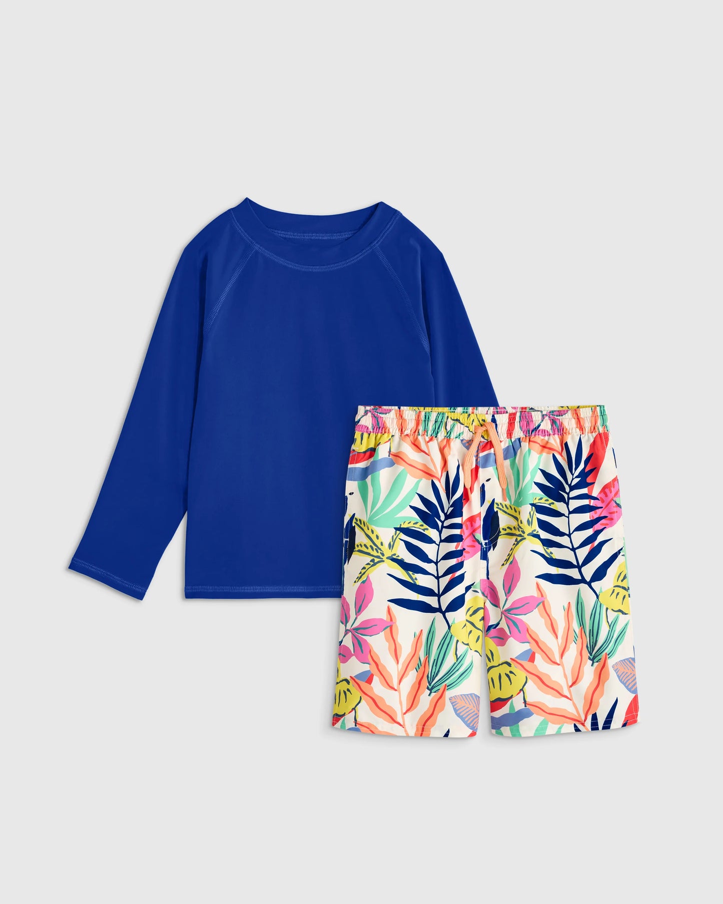 Swim Trunk and Rash Guard Set - 2T / Wavy Fish