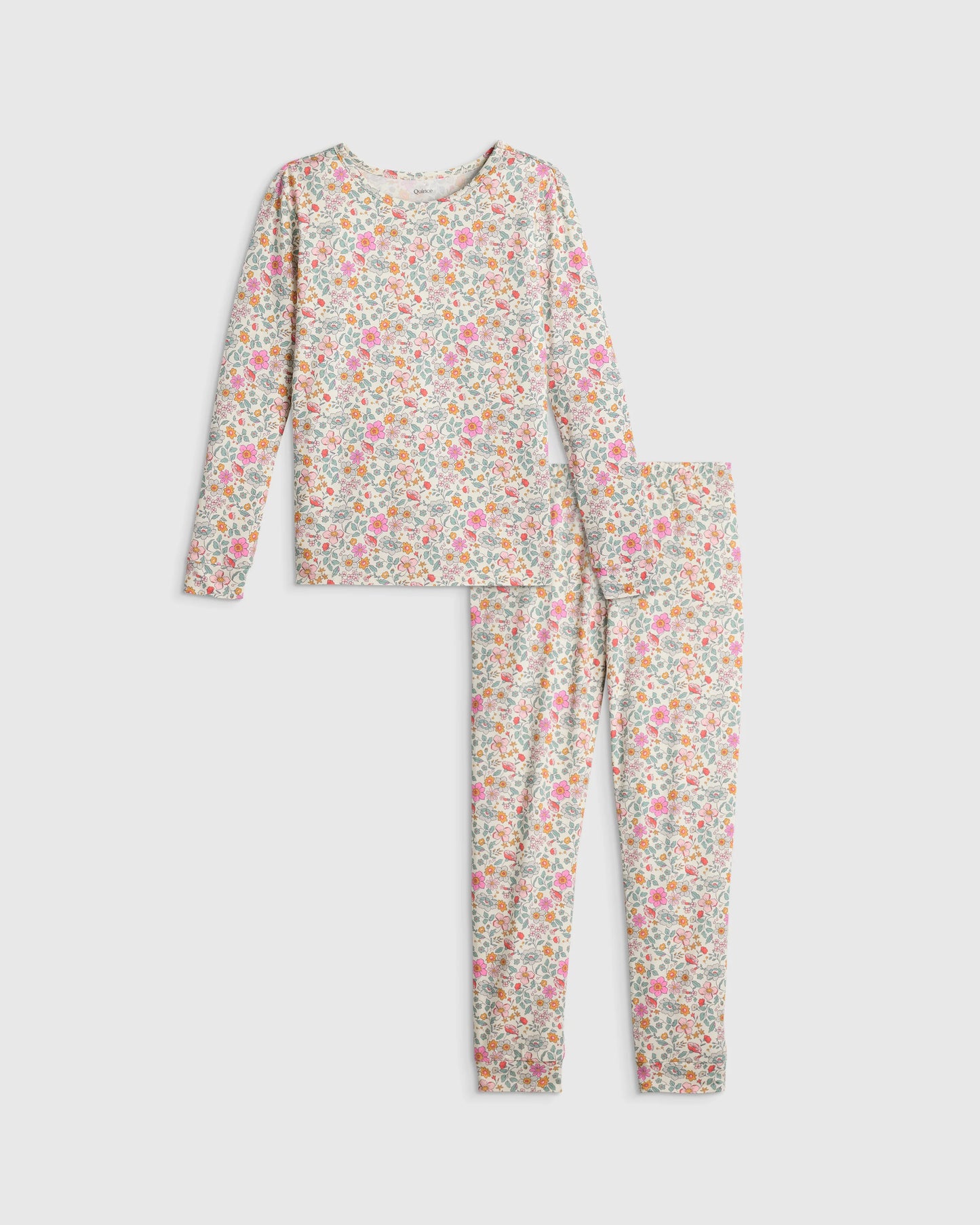 Bamboo Long Sleeve and Pant Pajama Set - 2T / Wildflower Dreams