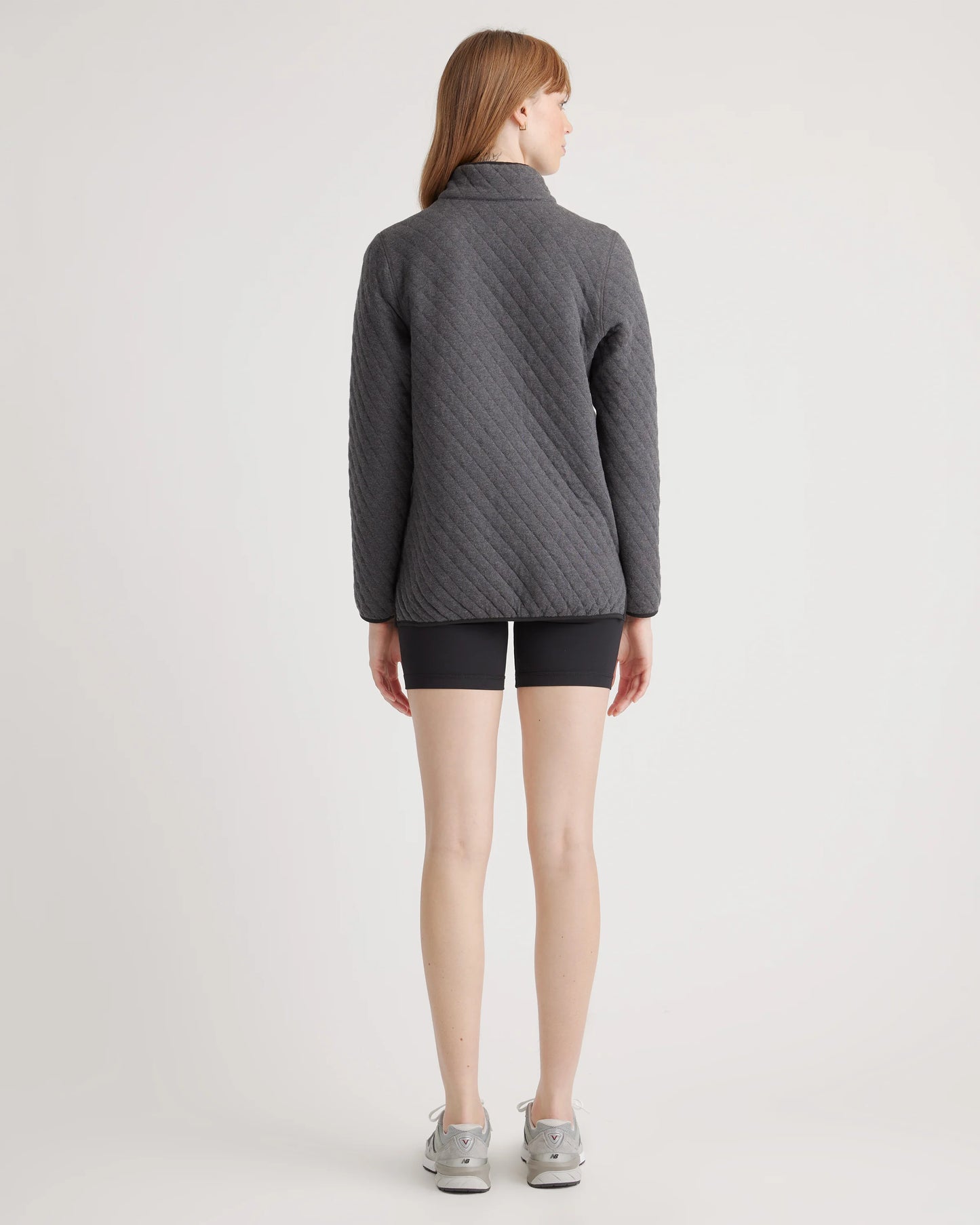 Reversible Quilted Pullover - XS / Charcoal/Grey