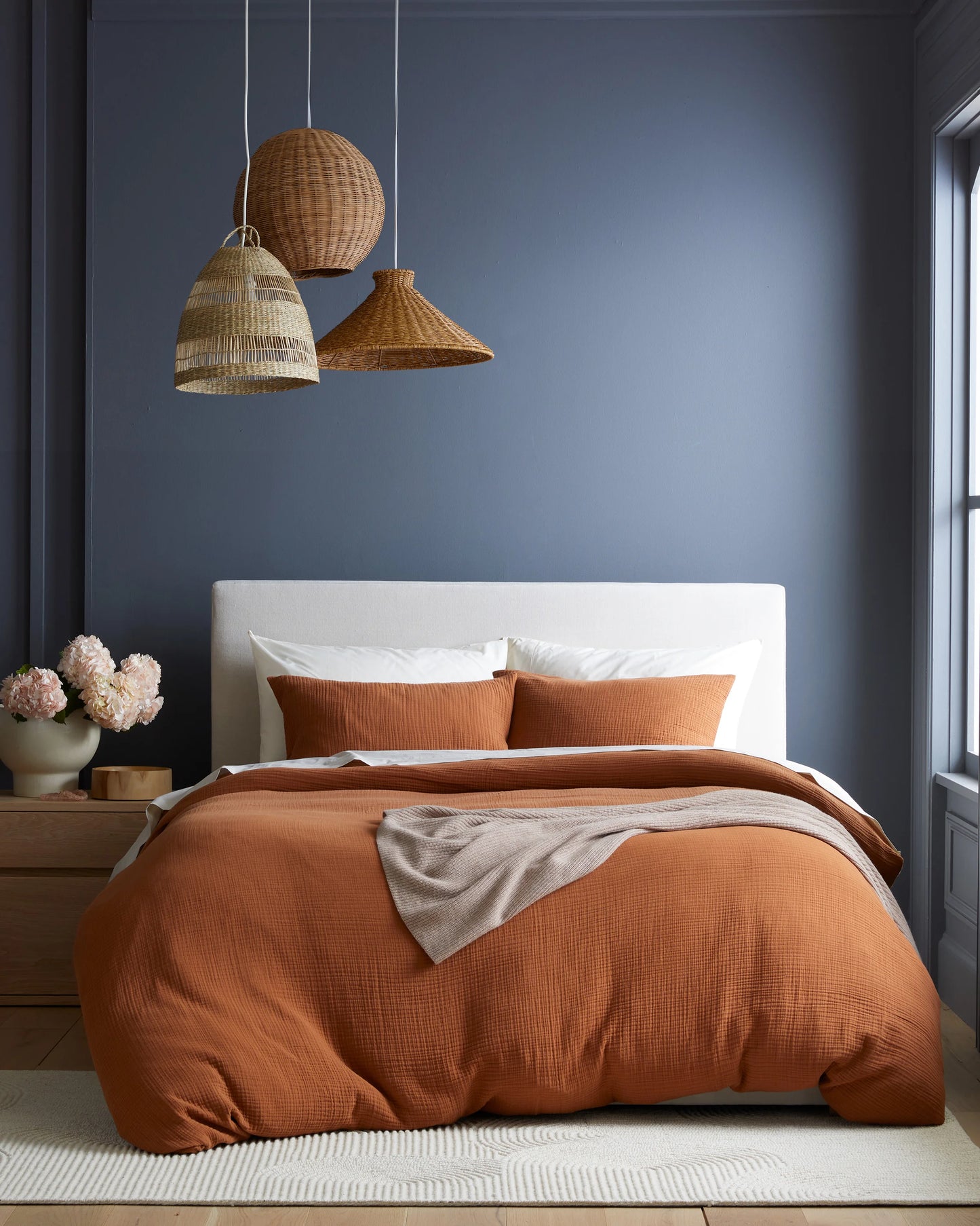 Organic Cotton Gauze Duvet Cover - Twin / Dried Sage
