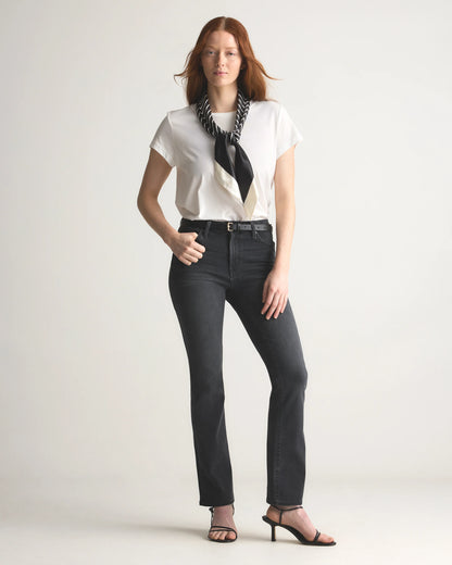 Bella Stretch Kick Flare Jeans - 24 / Deep Rinse