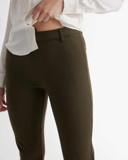 Ultra-Stretch Ponte Straight Leg Pants - XS / Morel Grey