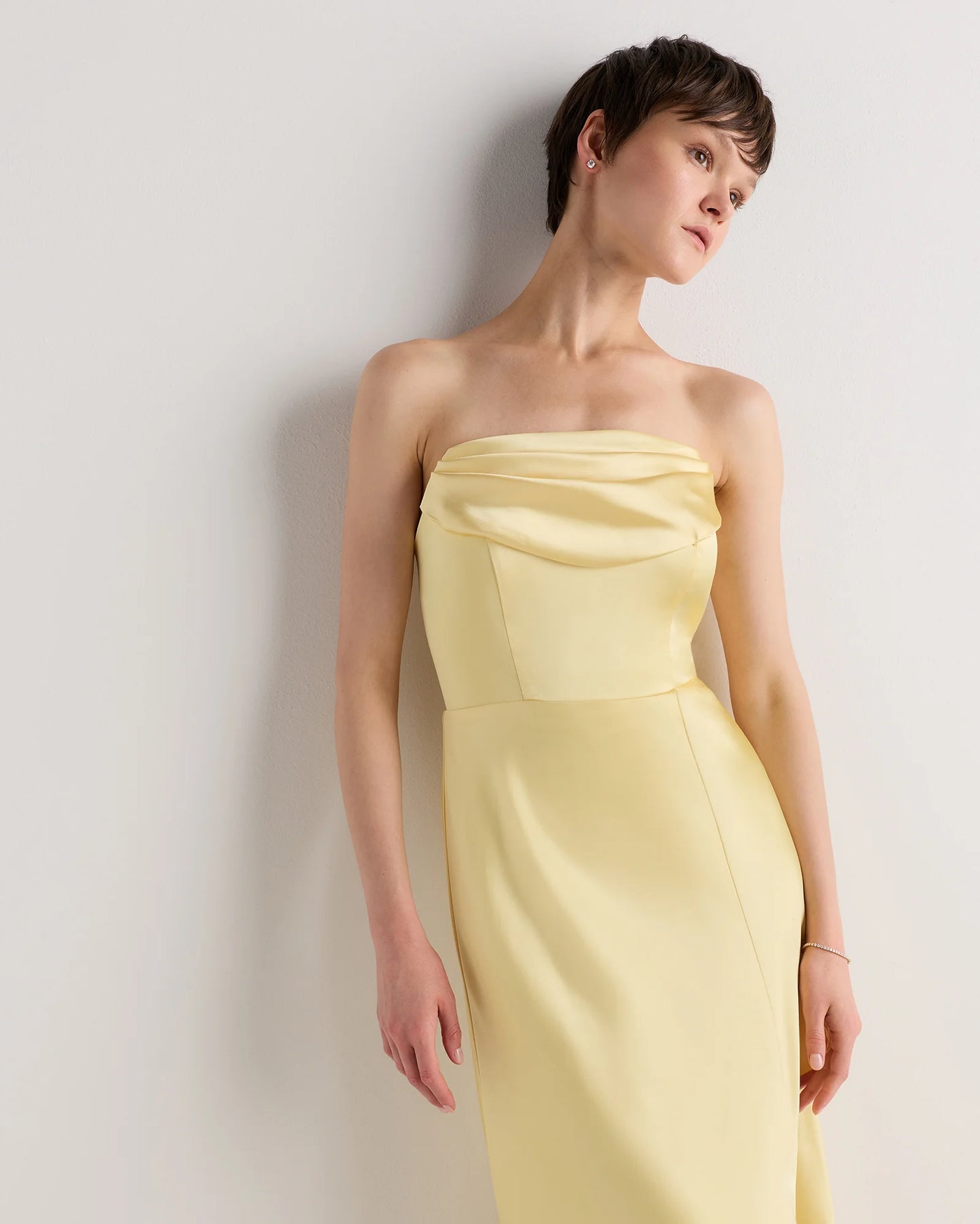 Aurora Stretch Satin Convertible Dress - 0 / Garden Sage Green