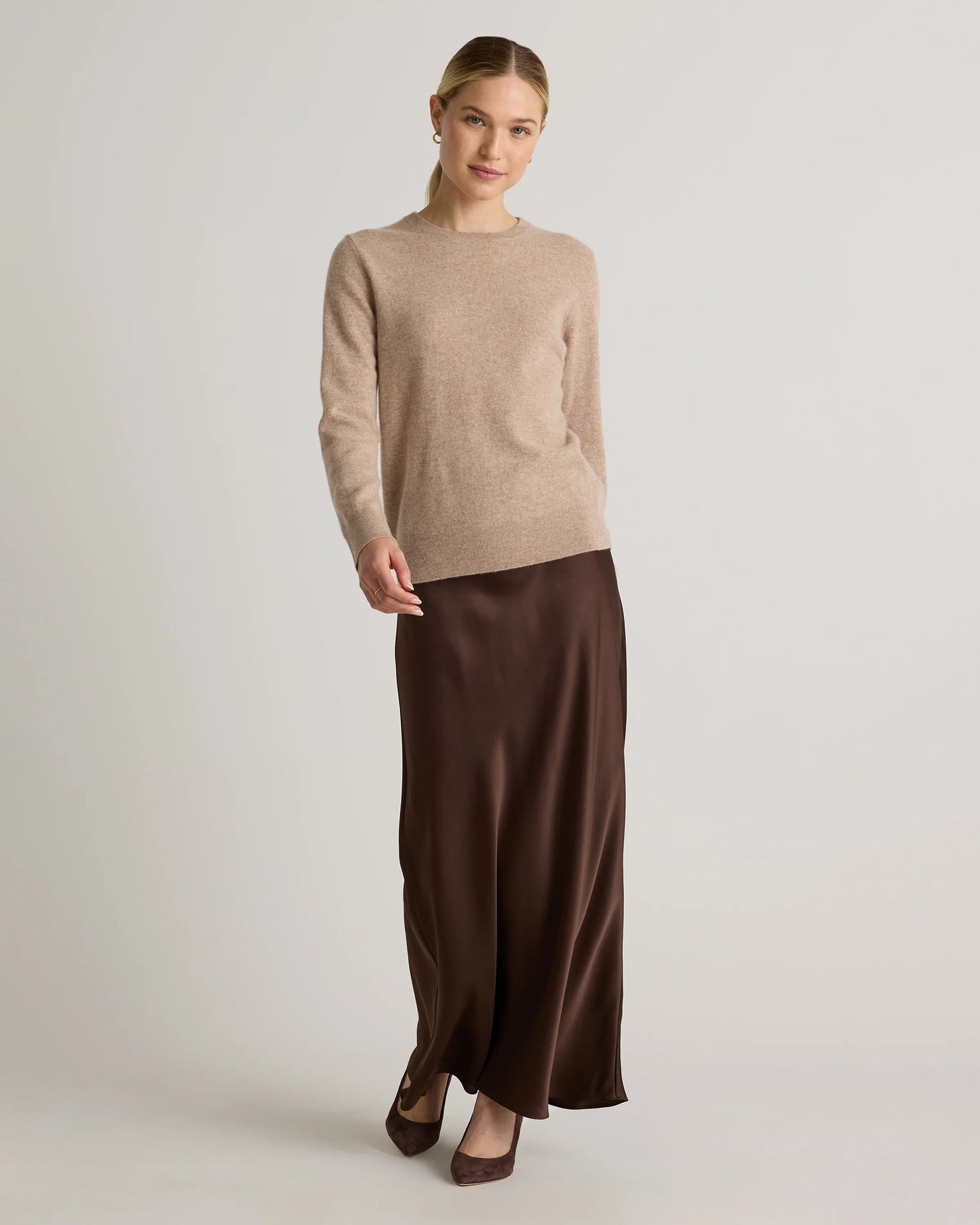 Mongolian Cashmere Crewneck Sweater - XS / Ivory