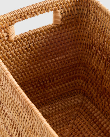 Handwoven Rattan Legal Size Storage Box - One Size / Natural