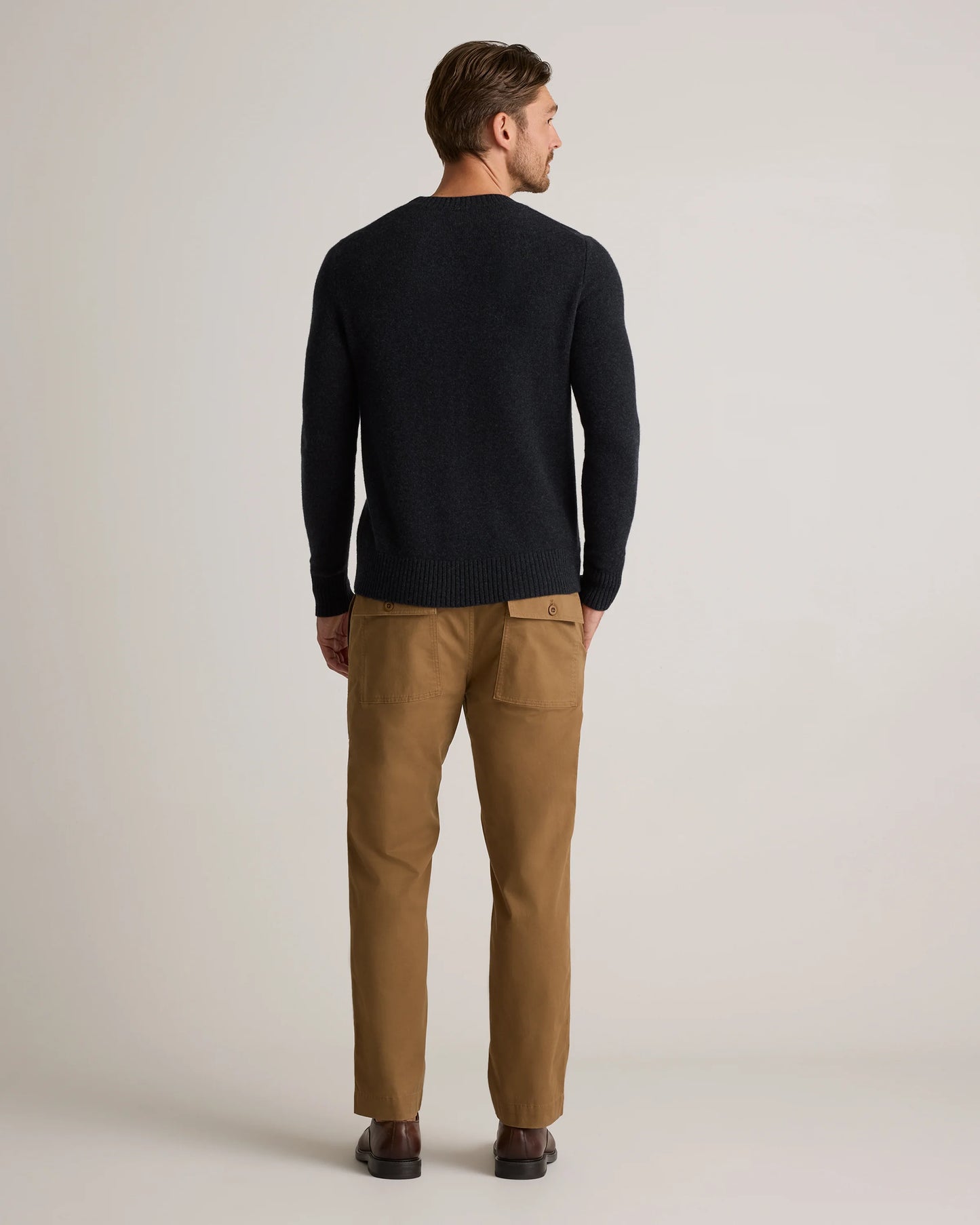 Luxe Baby Cashmere Crewneck Sweater - S / Heather Pewter