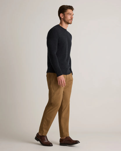 Luxe Baby Cashmere Crewneck Sweater - S / Heather Pewter