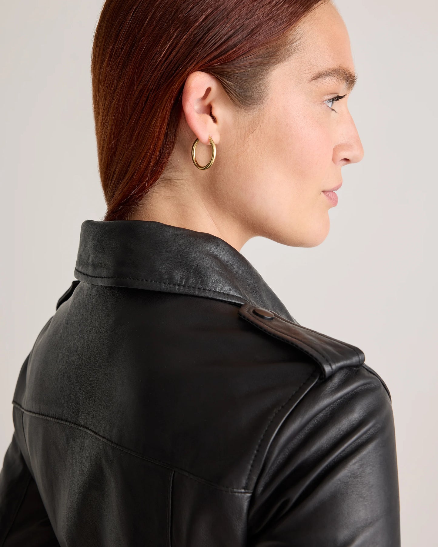 100% Leather Motorcycle Jacket - XS / Cognac
