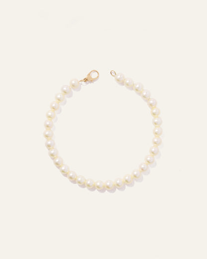 14k Gold Freshwater Cultured Pearl Bracelet - One Size / Yellow Gold
