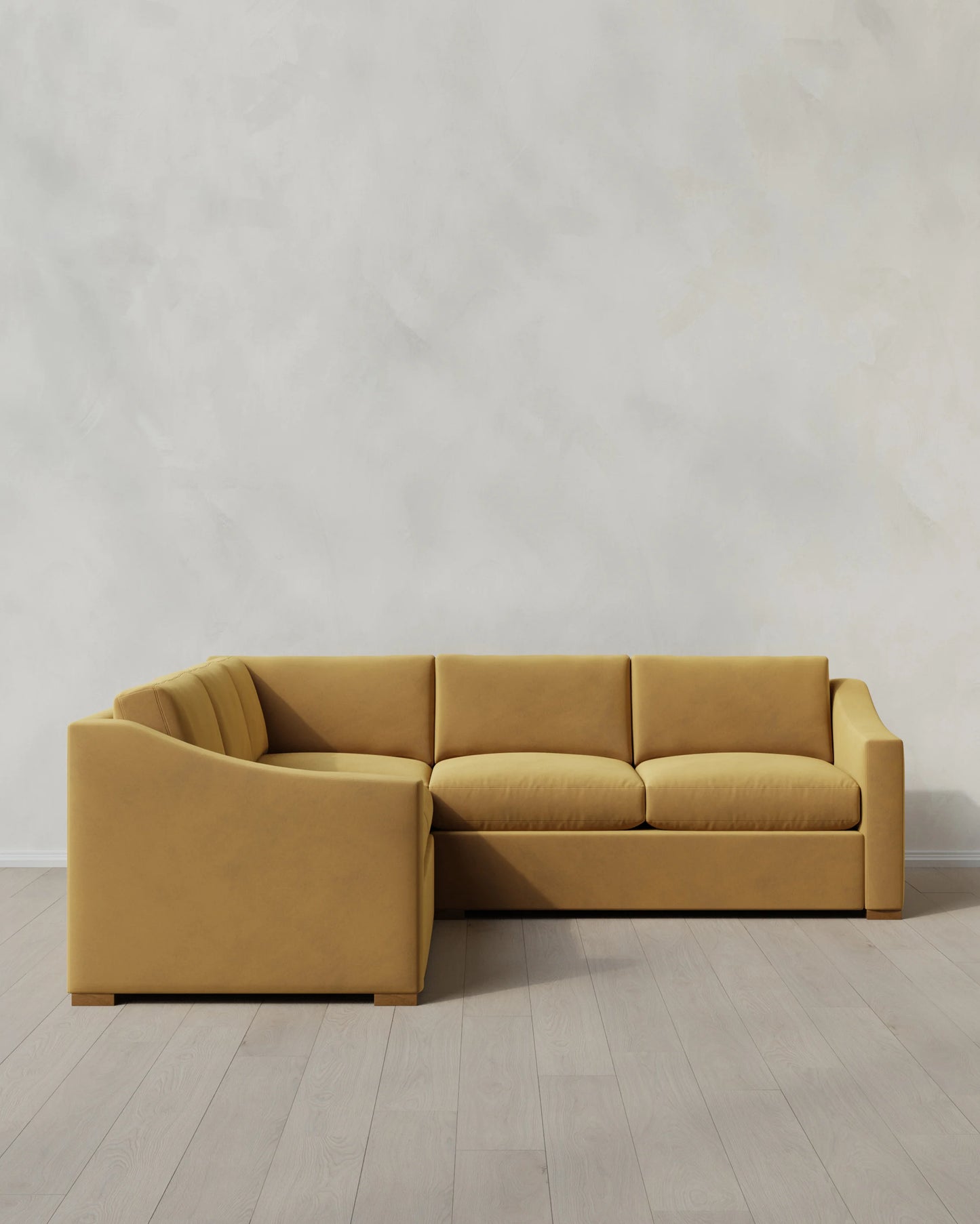 Hollis Slope Arm L Sectional in Performance Velvet - 110x110 / Gunmetal