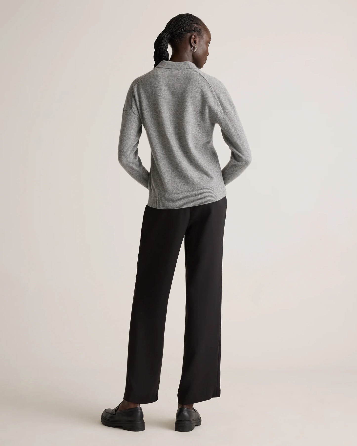 Mongolian Cashmere Polo Sweater - XS / Pale Custard Yellow