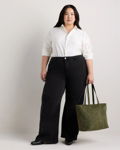 Italian Suede Everyday Tote - One Size / Whiskey
