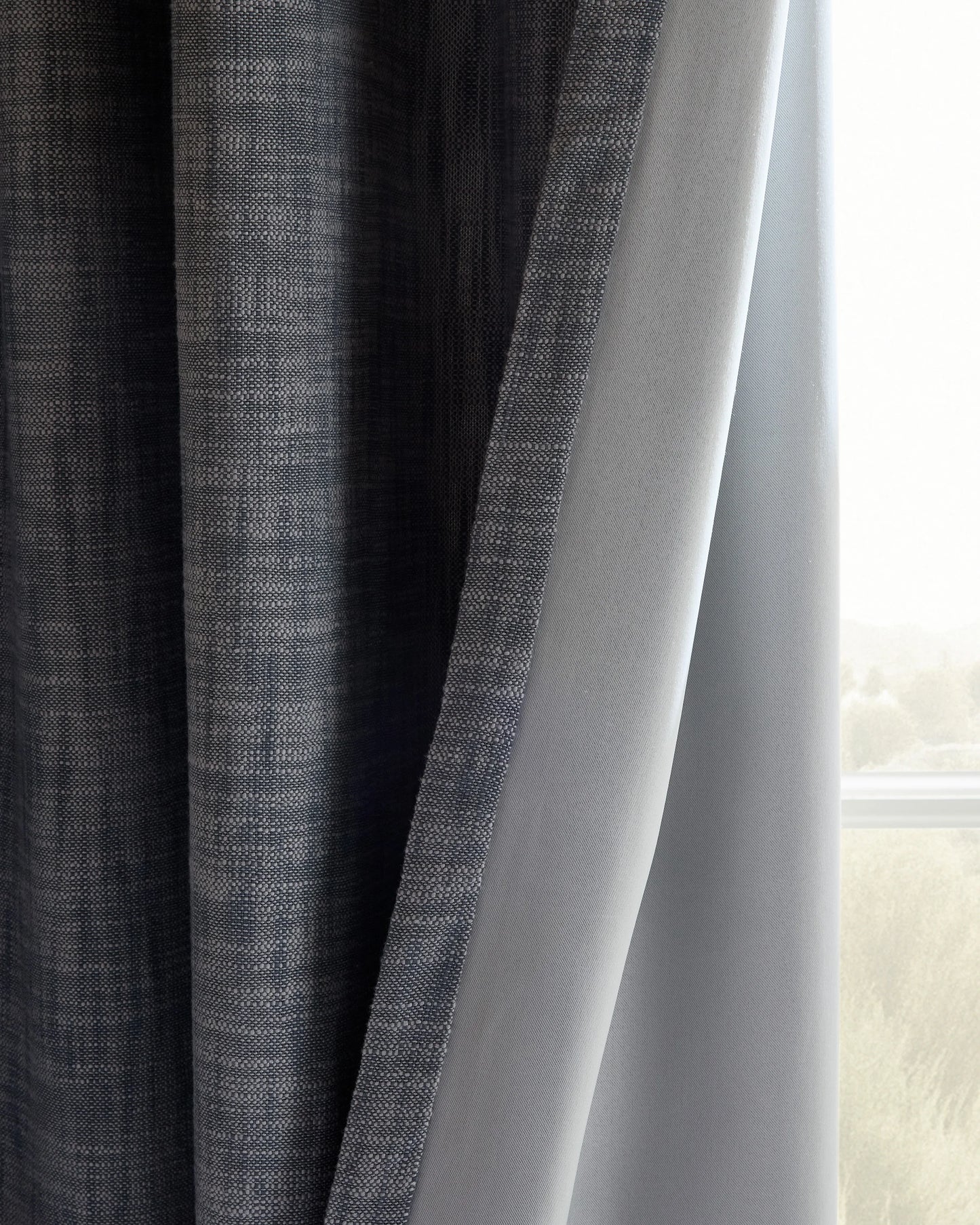 Textured Cotton Room Darkening Curtain - 48x84 / Ivory