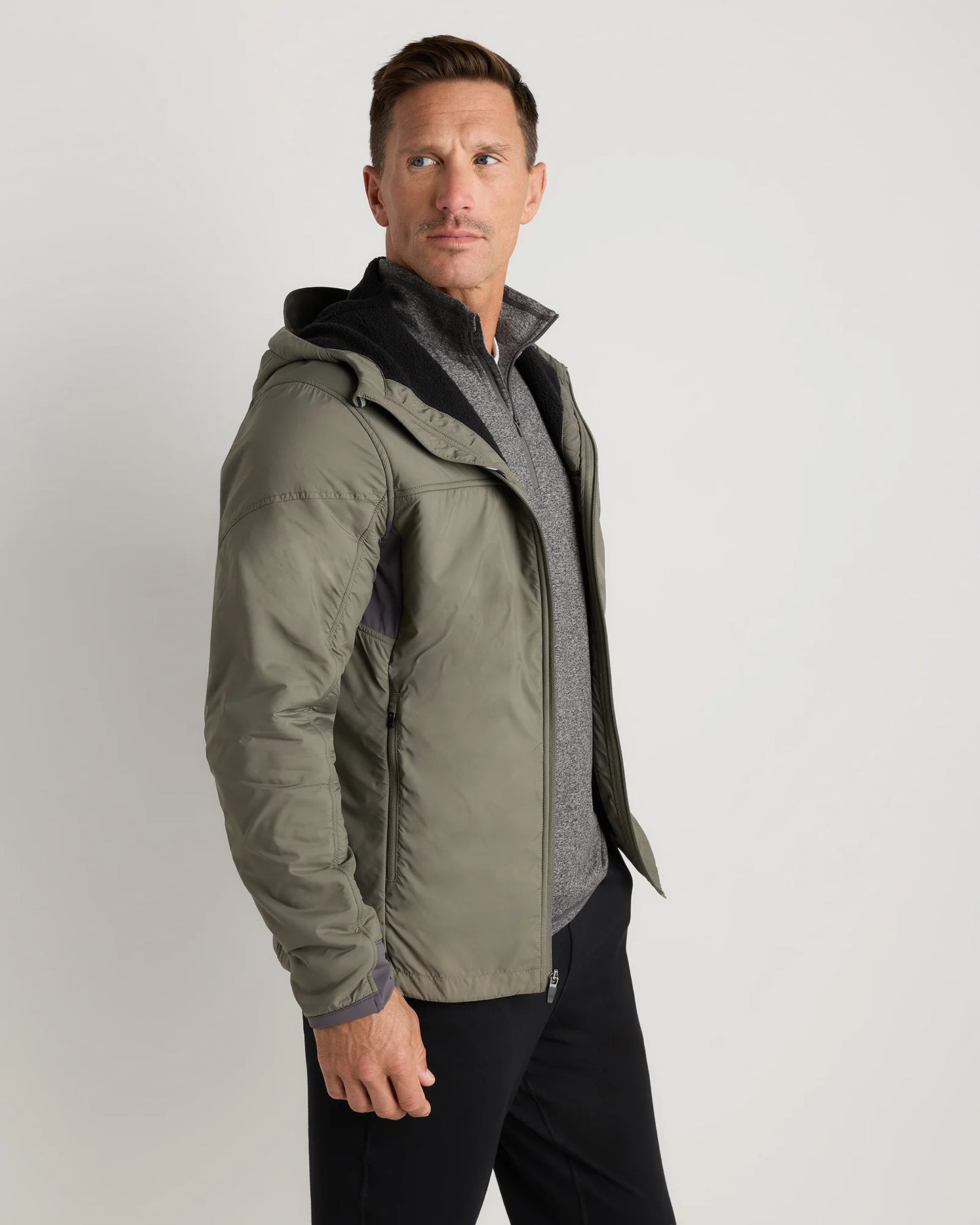 Weather Proof Fleece-Lined Hooded Jacket - S / Carbon Grey